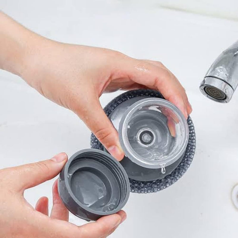 Soap Dispensing Dish Brush (1 Pc): Palm Brush, Kitchen Cleaning
